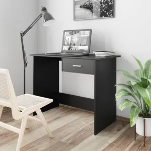 Comparateur de prix : vidaXL Bureau Noir 100 x 50 x 76 cm Aggloméré