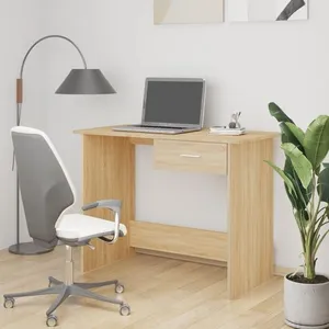 vidaXL Bureau Chêne sonoma 100 x 50 x 76 cm Aggloméré pas cher