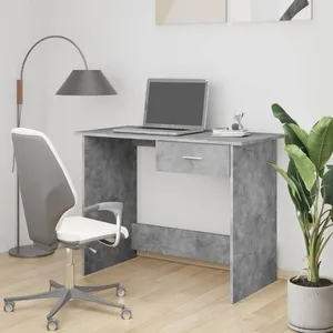 Comparateur de prix : vidaXL Bureau Gris béton 100 x 50 x 76 cm Aggloméré