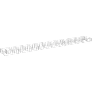 Comparateur de prix : vidaXL Lit surélevé à gabion Acier galvanisé 270x30x10 cm