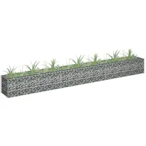 Comparateur de prix : vidaXL Lit surélevé à gabion Acier galvanisé 270x30x30 cm