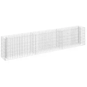 Comparateur de prix : vidaXL Lit surélevé à gabion Acier galvanisé 270x30x60 cm