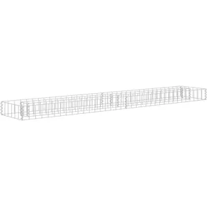vidaXL Lit surélevé à gabion Acier galvanisé 180x30x10 cm pas cher