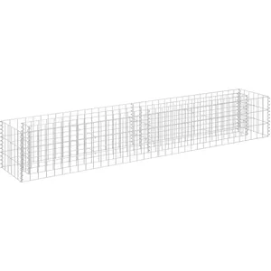 vidaXL Lit surélevé à gabion Acier galvanisé 180x30x30 cm