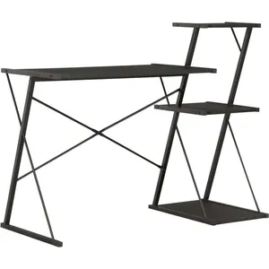 Comparateur de prix : vidaXL Bureau avec étagère Noir 116x50x93 cm