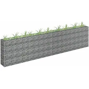 Comparateur de prix : vidaXL Lit surélevé à gabion Acier galvanisé 360x30x90 cm