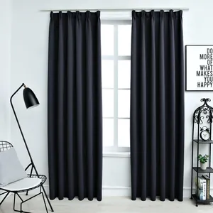 Comparateur de prix : vidaXL Rideaux occultants avec crochets 2 pcs Anthracite 140x245 cm