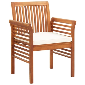 vidaXL Chaise de jardin avec coussin Bois d'acacia massif pas cher