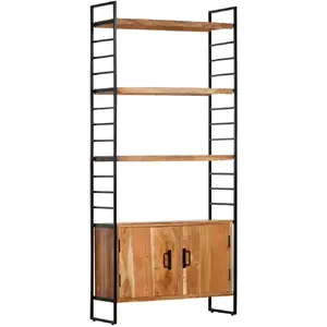 Comparateur de prix : vidaXL Bibliothèque à 4 niveaux 80x30x180 cm Bois d'acacia massif