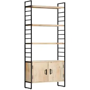 Comparateur de prix : vidaXL Bibliothèque à 4 niveaux 80x30x180 cm Bois de manguier massif
