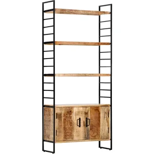 Comparateur de prix : vidaXL Bibliothèque à 4 niveaux 80x30x180 cm Bois de manguier brut