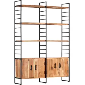 Comparateur de prix : vidaXL Bibliothèque à 4 niveaux 124x30x180 cm Bois d'acacia massif