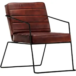 Comparateur de prix : vidaXL Fauteuil Chaise de Salon Fauteuil de Bureau Chaise de Chambre Fauteuil de Salle de Séjour Maison Intérieur Marron Foncé Cuir Véritable