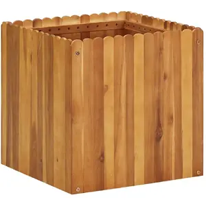 vidaXL Lit surélevé de jardin 50x50x50 cm Bois massif d'acacia