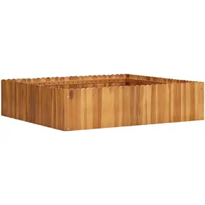 vidaXL Lit surélevé de jardin 100x100x25 cm Bois massif d'acacia pas cher