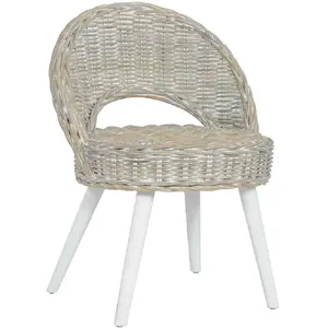 Vidaxl - Chaise de canapé rotin kubu blanc Blanc