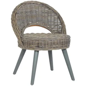 vidaXL Chaise-canapé Kubu Rotin Gris