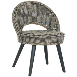Vidaxl - Chaise de canapé rotin kubu noir Noir pas cher