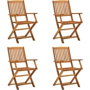 Comparateur de prix : vidaXL Chaises pliables d'extérieur 4 pcs Bois d'acacia solide
