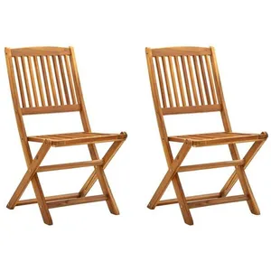 Comparateur de prix : vidaXL Chaises pliables d'extérieur 2 pcs Bois d'acacia solide