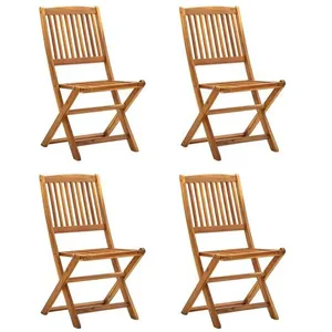Comparateur de prix : vidaXL Chaises pliables d'extérieur 4 pcs Bois d'acacia solide