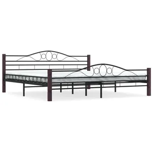 vidaXL Cadre de lit Noir Métal 200 x 200 cm