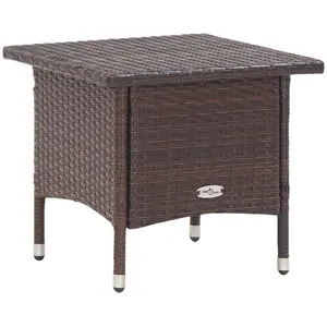 Comparateur de prix : vidaXL Table à thé Marron 50x50x47 cm Résine tressée