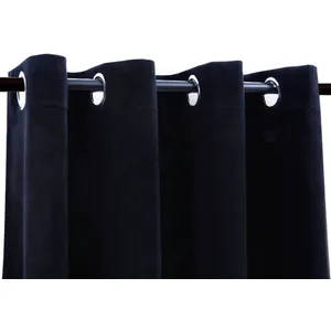 Comparateur de prix : vidaXL Rideaux occultants avec anneaux 2 pcs Velours Noir 140x175 cm