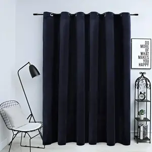 Comparateur de prix : vidaXL Rideau occultant avec anneaux en métal Velours Noir 290x245 cm