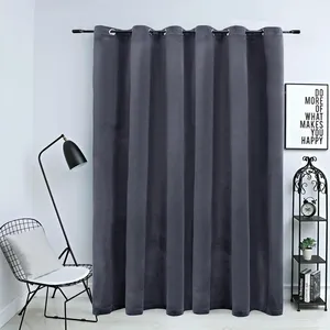 Comparateur de prix : vidaXL Rideau occultant et anneaux métal Velours Anthracite 290x245 cm