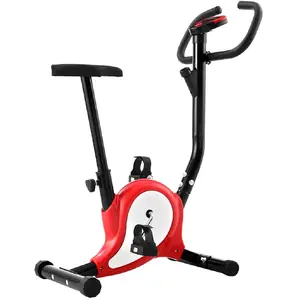 Comparateur de prix : vidaXL Vélo d'appartement avec résistance à courroie Rouge
