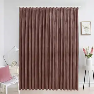 Comparateur de prix : vidaXL Rideau occultant avec crochets Velours Rose antique 290x245 cm