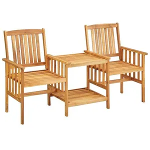 Comparateur de prix : vidaXL Chaises de jardin avec table à thé 159x61x92 cm Bois d'acacia