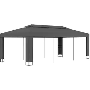 Comparateur de prix : vidaXL Tonnelle avec toit double 3x6 m Anthracite