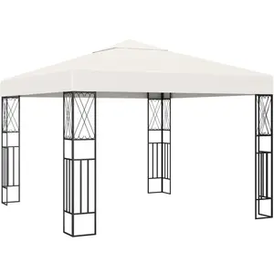 vidaXL Tonnelle 3x3 m Crème Tissu pas cher