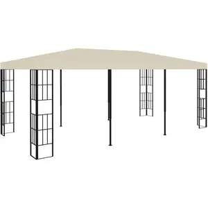 vidaXL Belvédère 3x6 m Crème pas cher