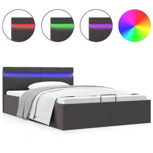 vidaXL Cadre de lit à rangement hydraulique sans matelas 140x200 cm pas cher