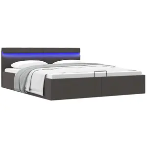 vidaXL Cadre de lit à rangement hydraulique sans matelas 160x200 cm
