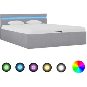 vidaXL Cadre de lit à rangement hydraulique sans matelas 140x200 cm pas cher