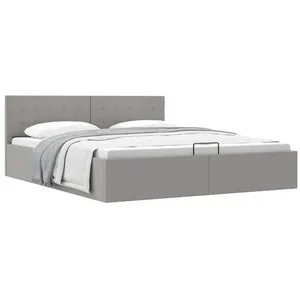 Cadre de lit à rangement hydraulique sans matelas 180x200 cm vidaXL pas cher