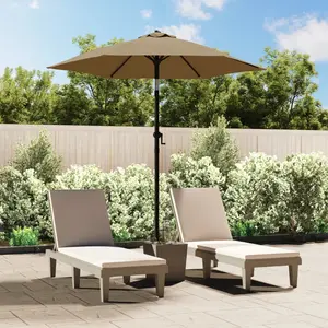 Comparateur de prix : vidaXL Parasol Taupe 200x224 cm Aluminium