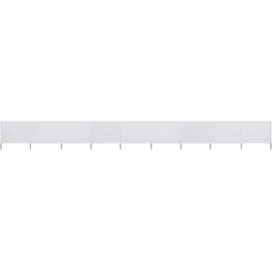 Comparateur de prix : vidaXL Paravent 9 panneaux Tissu 1200 x 80 cm Blanc sable