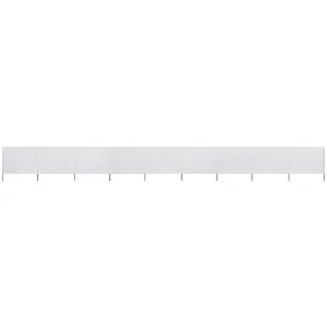 Comparateur de prix : vidaXL Paravent 9 panneaux Tissu 1200 x 120 cm Blanc sable