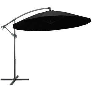 Comparateur de prix : vidaXL Parasol suspendu Noir 3 m Mât en aluminium
