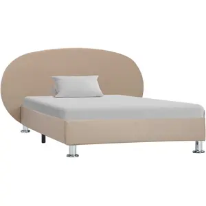 vidaXL Cadre de lit Cappuccino Similicuir 100 x 200 cm pas cher