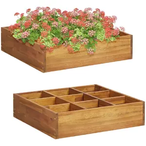 Comparateur de prix : vidaXL Lit surélevéde jardin à herbes Bois d'acacia massif 60x60x15 cm