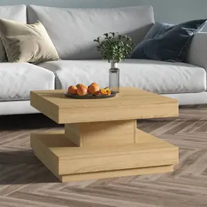 vidaXL Table basse Marron clair 60x60x35 cm MDF pas cher