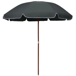 Comparateur de prix : Vidaxl - Parasol de jardin avec mât en acier 240 cm anthracite