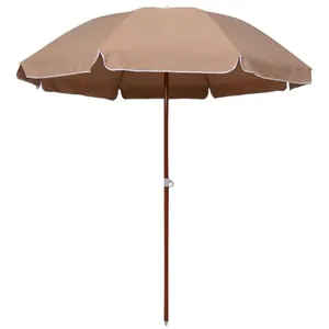 Comparateur de prix : vidaXL Parasol avec mât en acier 240 cm Taupe