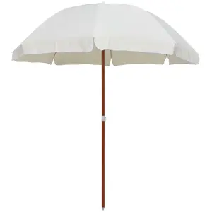 Comparateur de prix : vidaXL Parasol avec mât en acier 240 cm Sable